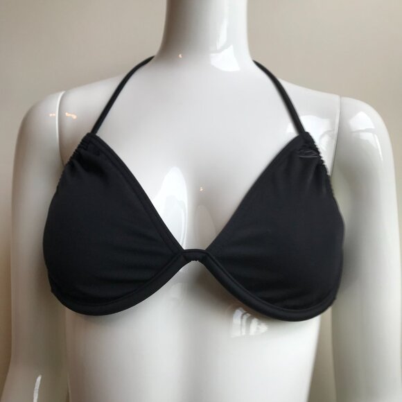 Billabong solid black underwire halter bikini top - Picture 1 of 5
